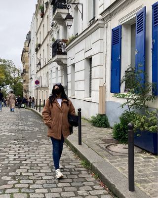 Abrigo vintage oversize marrón invierno