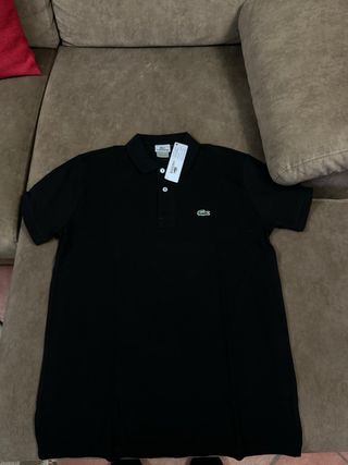 Polo Lacoste Nero Taglia M