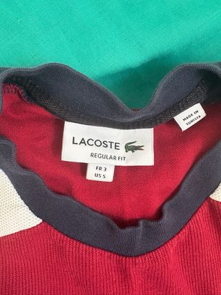 Polo Lacoste Rojo y Azul