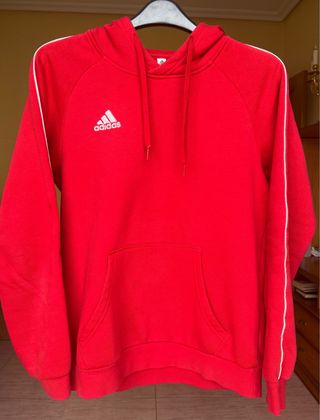 Sudadera Adidas roja con capucha