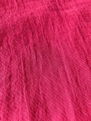 Pañuelo rojo con borlas 85x200 cm