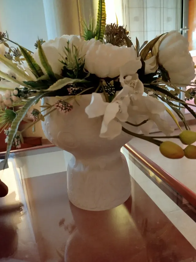 Jarrón Lladro  Biscuit Pastoral Porcelana