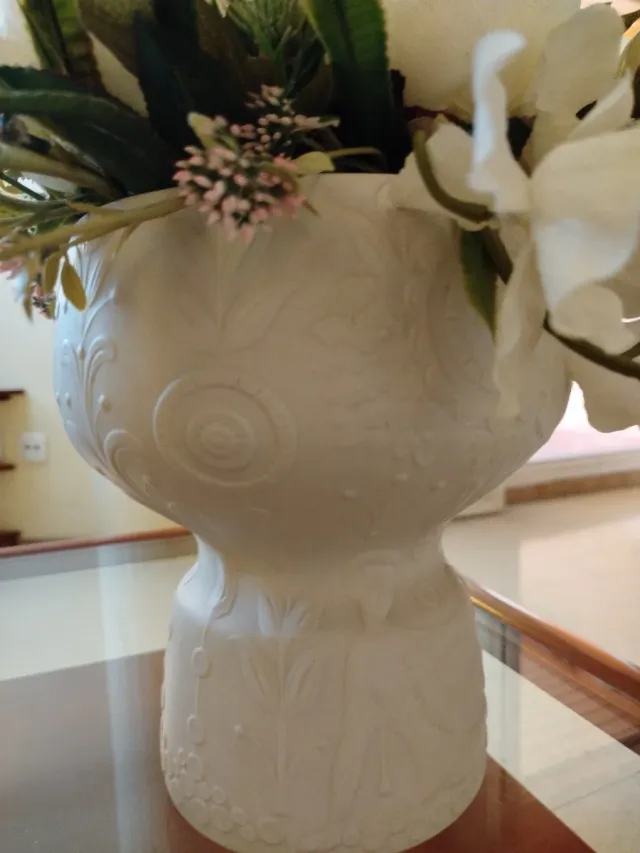 Jarrón Lladro  Biscuit Pastoral Porcelana