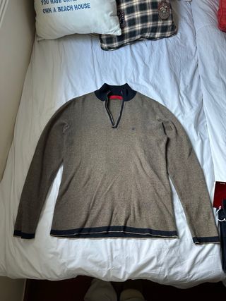 Jersey Carolina Herrera Marrón Media Cremallera