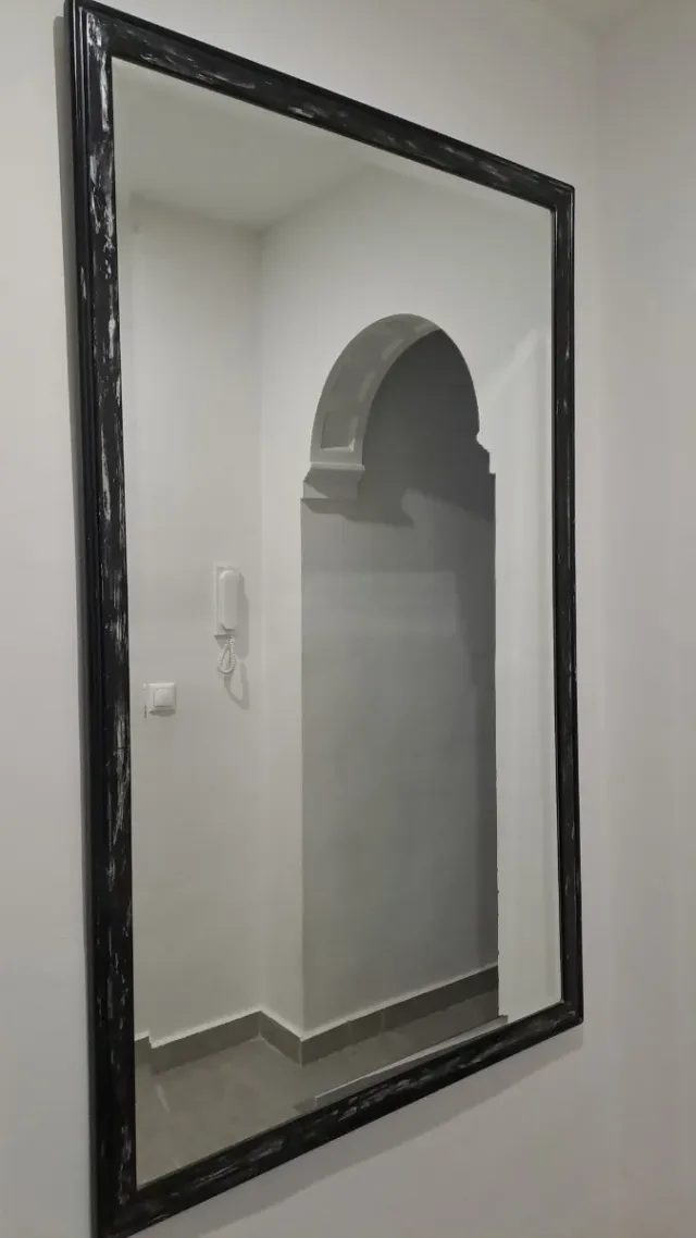 Espejo Rectangular Negro y Gris 1x160cm