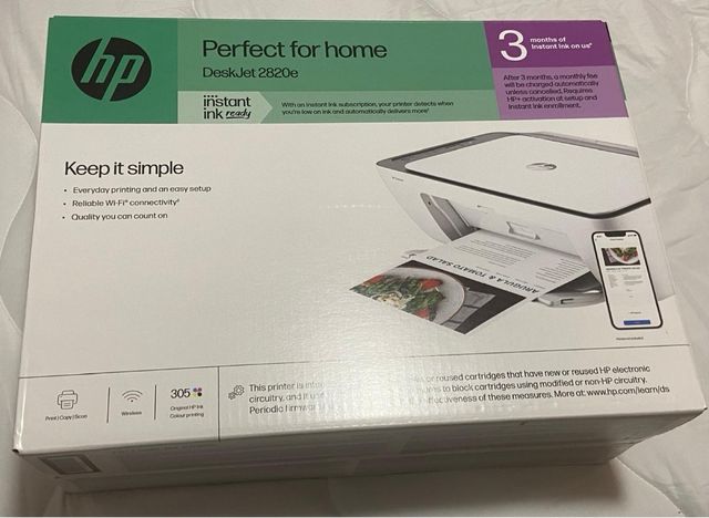 Impresora HP DeskJet 2820e sin usar