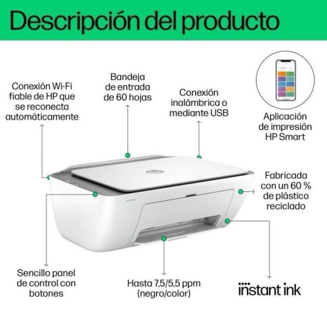 Impresora HP DeskJet 2820e sin usar