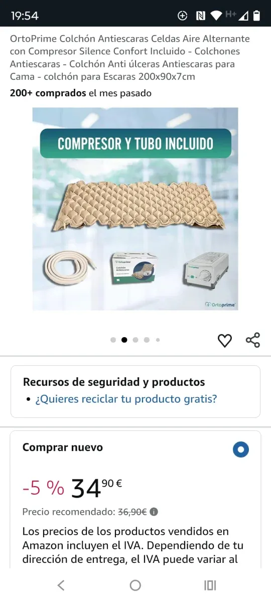 Colchón Ortoprime Antiescaras