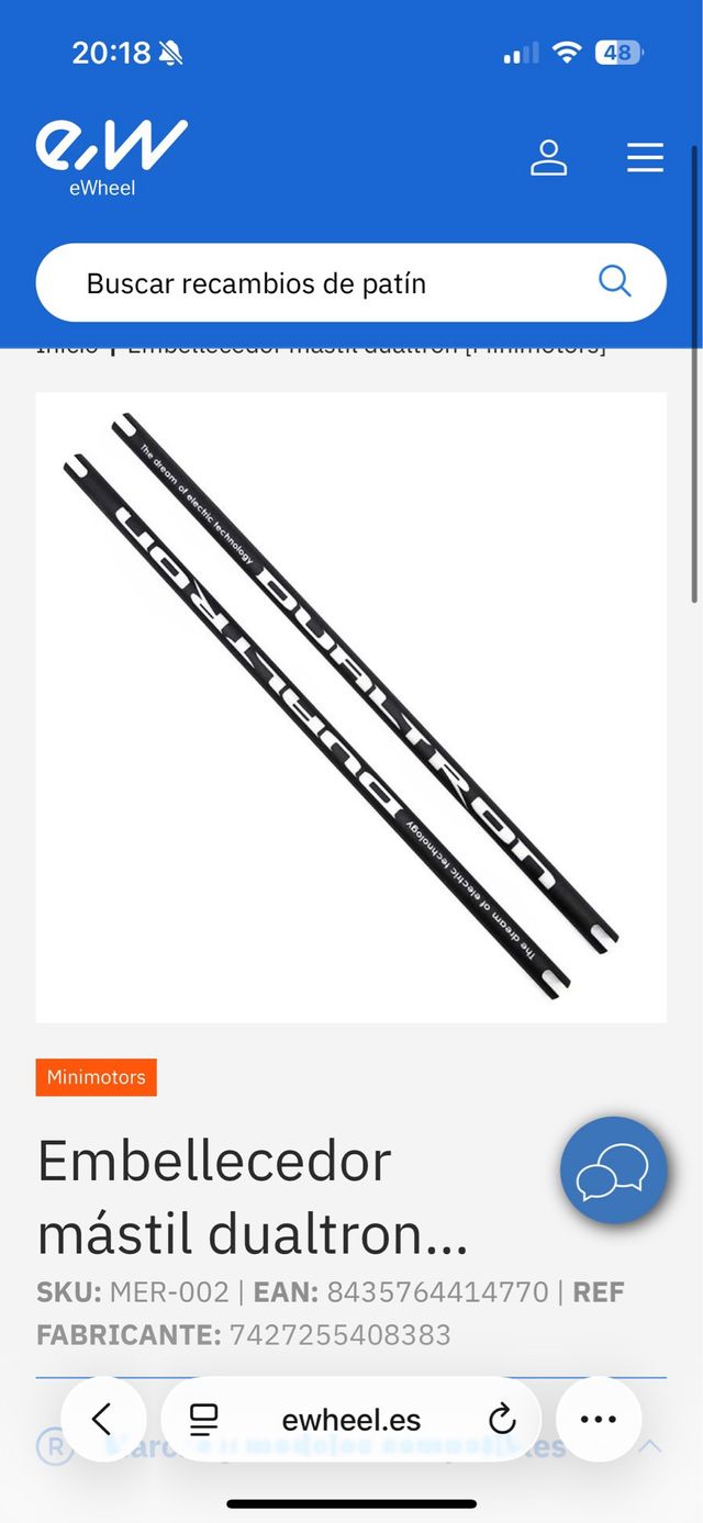 Embellecedores mástil Dualtron