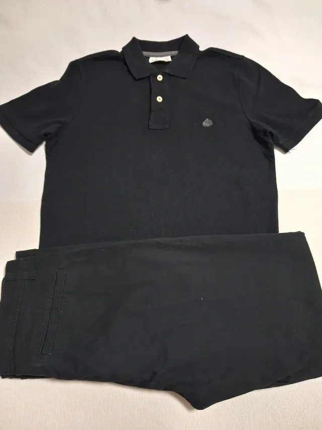 Pantalón y Polo Negro T XS.