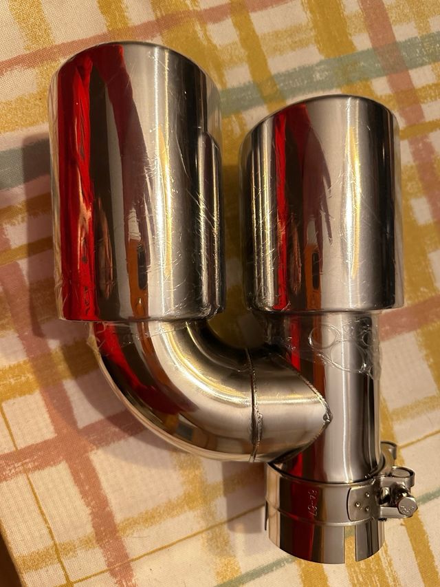 Punta de escape doble acero inoxidable