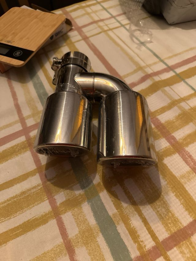 Punta de escape doble acero inoxidable