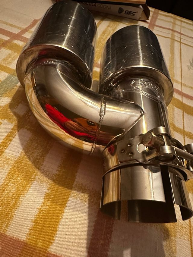 Punta de escape doble acero inoxidable