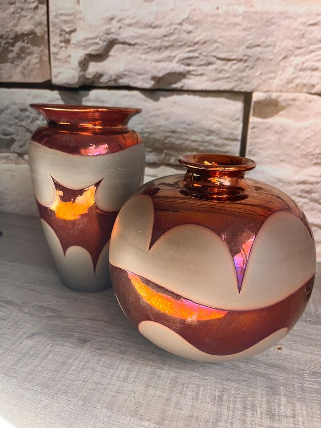 Juego de 2 jarrones decorativos