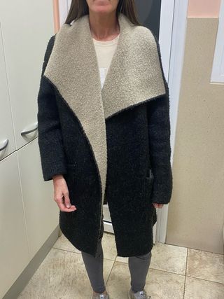 Abrigo Zara Lana Talla S Oversize