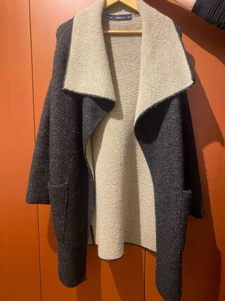 Abrigo Zara Lana Talla S Oversize