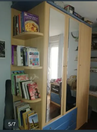 Cama compacta con cajones, puertas  y cama nido