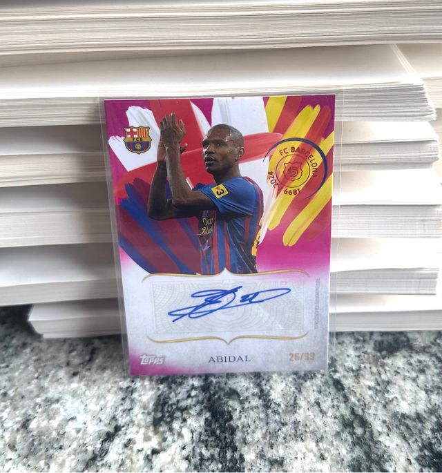 Eric Abidal auto/99 Topps 125 Aniversario Barcelon
