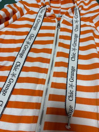 Chaqueta rayas naranja y blanca
