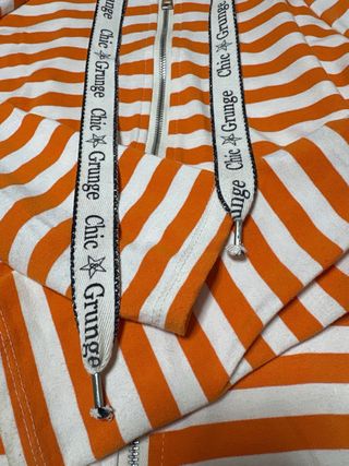 Chaqueta rayas naranja y blanca