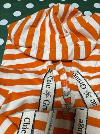 Chaqueta rayas naranja y blanca