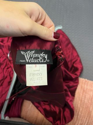 Vestido Fiesta Rojo Paris Talla M-L Tirantes