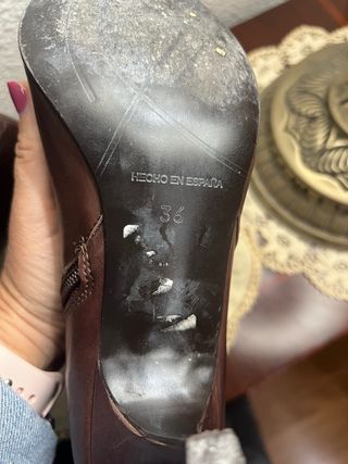 Botines de tacón de piel