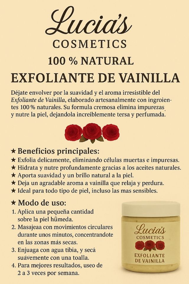 Exfoliante de Vainilla Lucia's Cosmetics