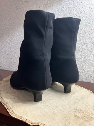 Botines de tacón negros mujer