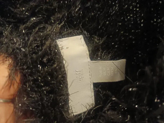 Jersey H&M pelo negro plateado T-M