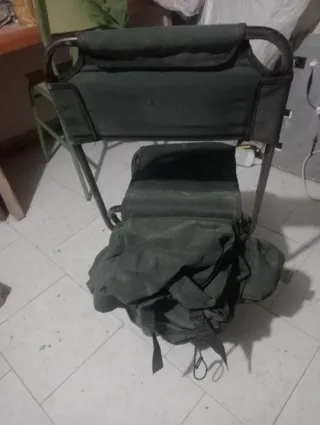 Silla pesca con cañero y mochila Storm