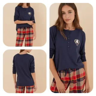 Pijama Mujer Secret XL Azul y Rojo