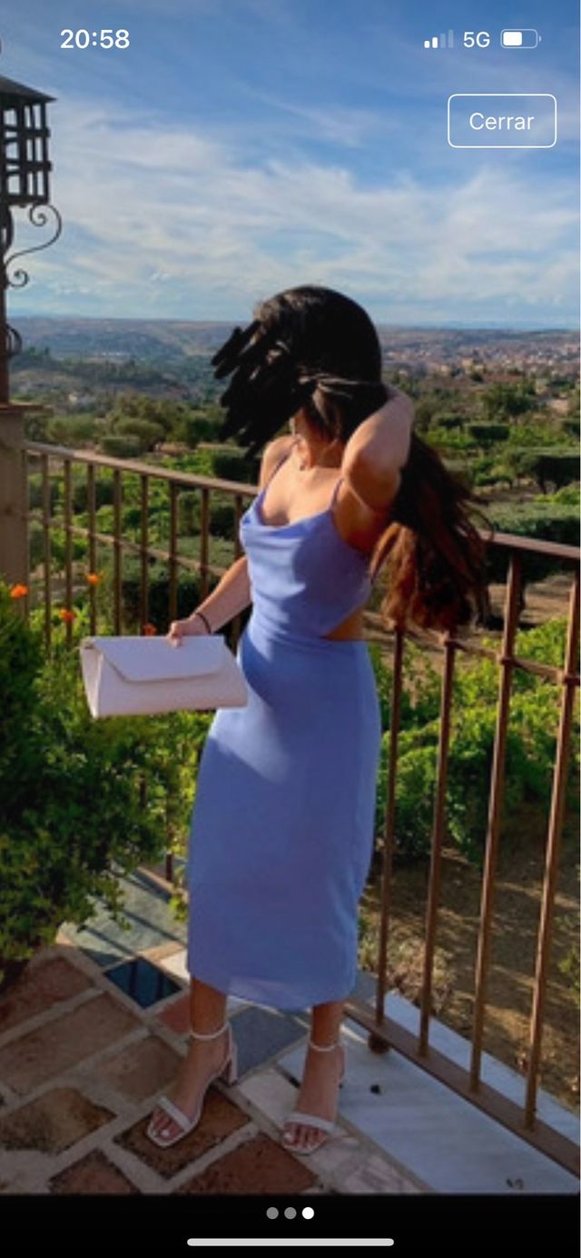 Vestido Lady Pipa midi azul talla XS