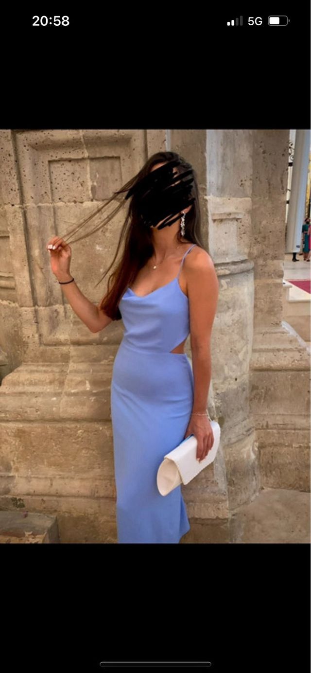 Vestido Lady Pipa midi azul talla XS