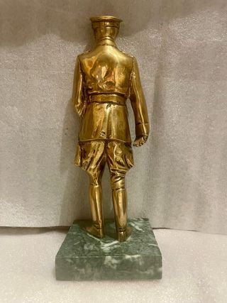 Figura Bronce macizo, General Franco Pedestal marm