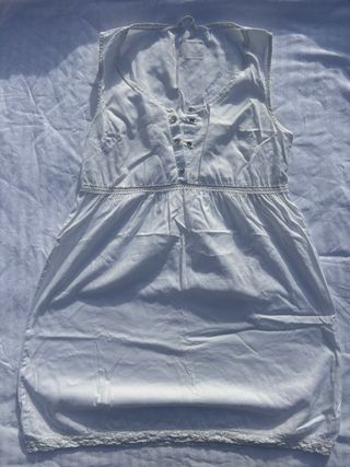 Camisón blanco 100% algodón con encaje