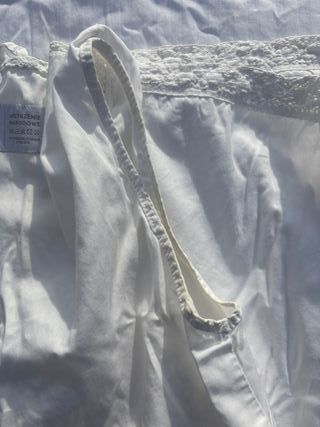 Camisón blanco 100% algodón con encaje