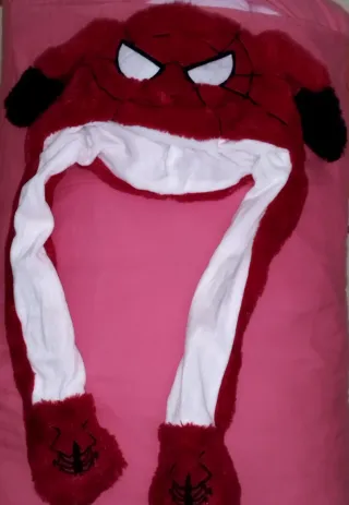 Gorro de peluche Spiderman con (orejas inflables)