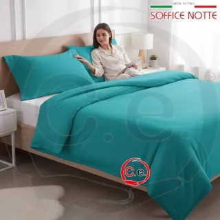 Lenzuola in flanella color petrolio