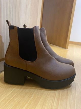 Botín Emmshu plataforma marrón