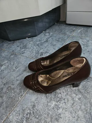 Zapatos tacón mujer marrones talla 36