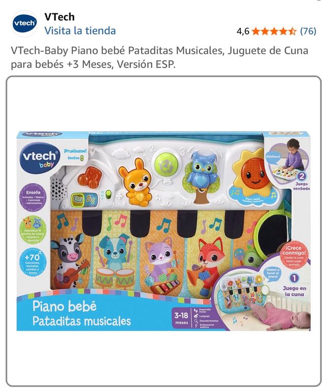 Oferta Piano Bebé VTech Pataditas Musicales