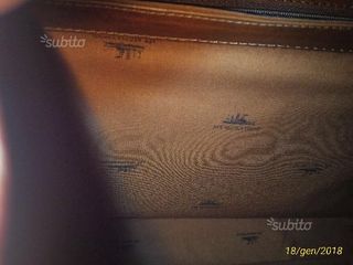 Borsa vintage Ape Regina marrone coccodrillo