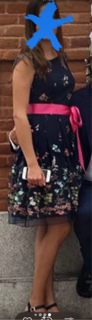 Vestido Dina&Dess tul flores azul