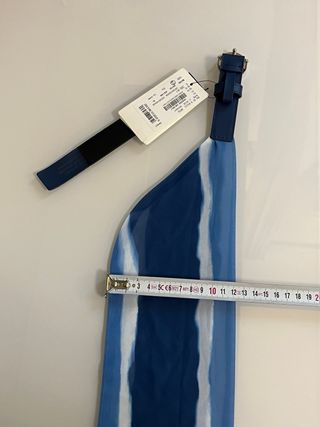 Cintura Armani Exchange blu con logo AX