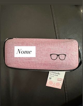 Portaocchiali rosa personalizzabile
