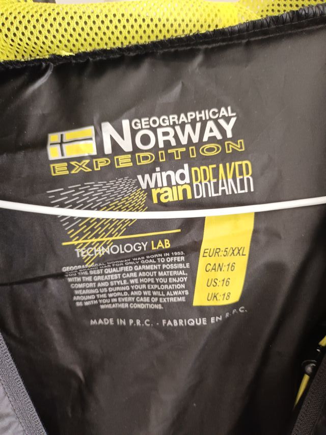 Chubasquero Geographical Norway Negro/Amarillo