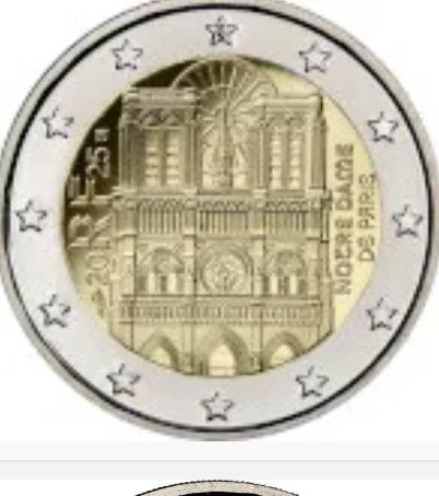 MONEDA 2€ CONMEMORATIVA 🇨🇵 NOTRE DAME 3'80 EUROS