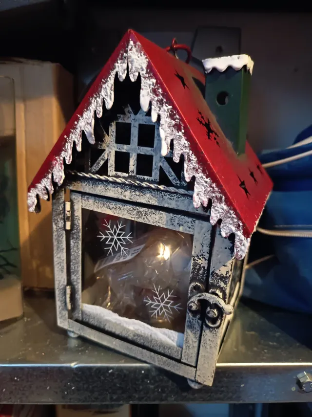 Lanterna Casa Natale Rosso Argento