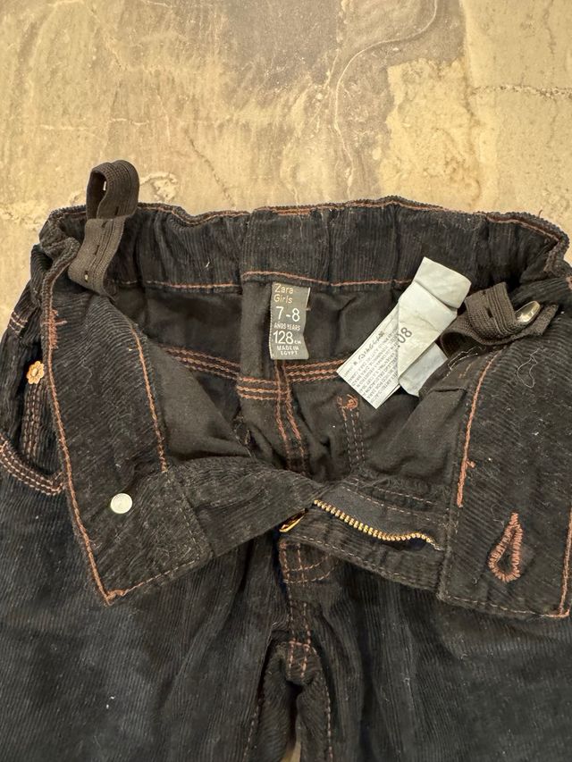 Pantalón Zara Kids Negro Talla 7-8